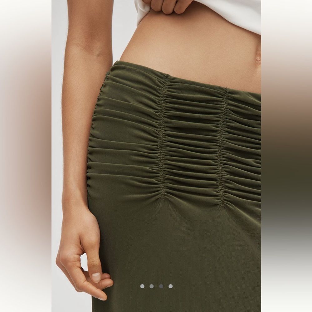 Anthropologie Maeve Ruched Yoke Column Maxi Skirt - Picture 3 of 5